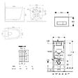 GEBERIT - Duofix pack WC bâti-support + WC suspendu Ceramia sans bride avec abattant SoftClose + plaque noir mat (GEBCE14BMT01MAN-FR) - vignette
