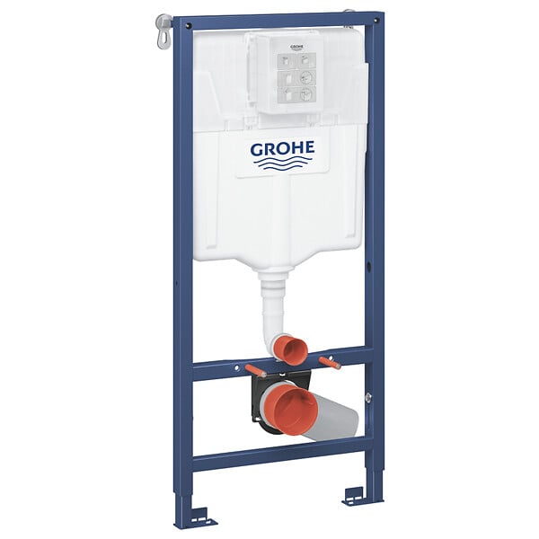 GROHE - Pack WC bâti support Solido 113cm + Cuvette SAT rimless fixations invisibles + Abattant softclose + Plaque chrome (ARENASATFS) - large