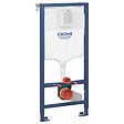 GROHE - Pack WC bâti support Solido 113cm + Cuvette SAT rimless fixations invisibles + Abattant softclose + Plaque chrome (ARENASATFS) - vignette
