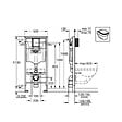 GROHE - Pack WC bâti support Solido 113cm + Cuvette SAT rimless fixations invisibles + Abattant softclose + Plaque chrome (ARENASATFS) - vignette