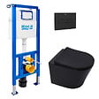 ROCA - Pack WC bâti-support + WC suspendu sans bride Swiss Aqua Technologies avec abattant SoftClose + plaque (ROSTINFBMR02-FR) - vignette