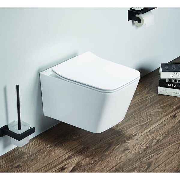GROHE - Rapid SL pack WC bâti autoportant + WC suspendu sans bride Swiss Aqua Technologies + abattant + plaque (GRRSTINFWR02MAN-FR) - large