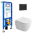 ROCA - Pack WC bâti-support + WC suspendu sans bride Ceramia PixL avec abattant SoftClose + plaque (ROCEPXWT03-FR) - vignette