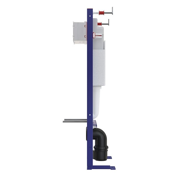 SWISS AQUA TECHNOLOGIES - Pack WC bâti-support autoportant + WC suspendu sans bride Ceramia avec abattant SoftClose + plaque (STCE14BMT03-U) - large