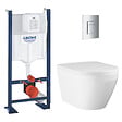 GROHE - Grohe Rapid SL pack WC bâti-support autoportant + WC sans bride Grohe avec abattant SoftClose + plaque (GRGRWR08-FR) - vignette