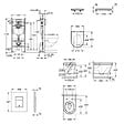 GROHE - Grohe Rapid SL pack WC bâti-support autoportant + WC sans bride Grohe avec abattant SoftClose + plaque (GRGRWR08-FR) - vignette