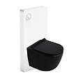 SWISS AQUA TECHNOLOGIES - Glass pack WC bâti-support avec plaque de commande + WC suspendu Ceramia sans bride avec abattant SoftClose (STGLWCEPXBMT01-FR) - vignette