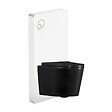 SWISS AQUA TECHNOLOGIES - Glass pack WC bâti-support avec plaque de commande + WC suspendu Ceramia sans bride avec abattant SoftClose (STGLWCE14BMT01-FR) - vignette