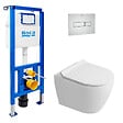 ROCA - Pack WC bâti-support + WC suspendu sans bride Ceramia PixL avec abattant SoftClose + plaque (ROCEPXWT05-FR) - vignette