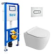ROCA - Pack WC bâti-support + WC suspendu sans bride Ceramia PixL avec abattant SoftClose + plaque (ROCEPXWT02-FR) - vignette