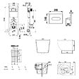 ROCA - Pack WC bâti-support + WC suspendu sans bride Ceramia PixL avec abattant SoftClose + plaque (ROCEPXWT02-FR) - vignette