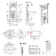 GEBERIT - Duofix UP100 Pack WC bâti + WC suspendu sans bride avec abattant SoftClose Swiss Aqua Technologies + plaque (GEBSTBRWR02MAN-FR) - vignette