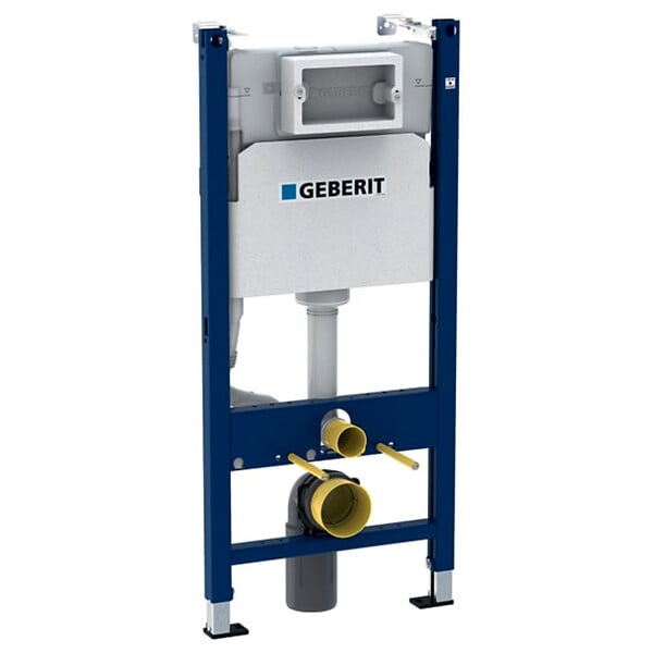 GEBERIT - Geberit + Villeroy & Boch Pack WC Bâti-support Duofix + WC Cuvette à fond creux sans bride O.novo Villeroy & Boch + Abattant softclose + Plaque blanche - large