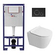 SWISS AQUA TECHNOLOGIES - Pack WC bâti-support + WC sans bride Ceramia PixL avec abattant SoftClose + plaque noir (STCEPXWT02-FR) - vignette
