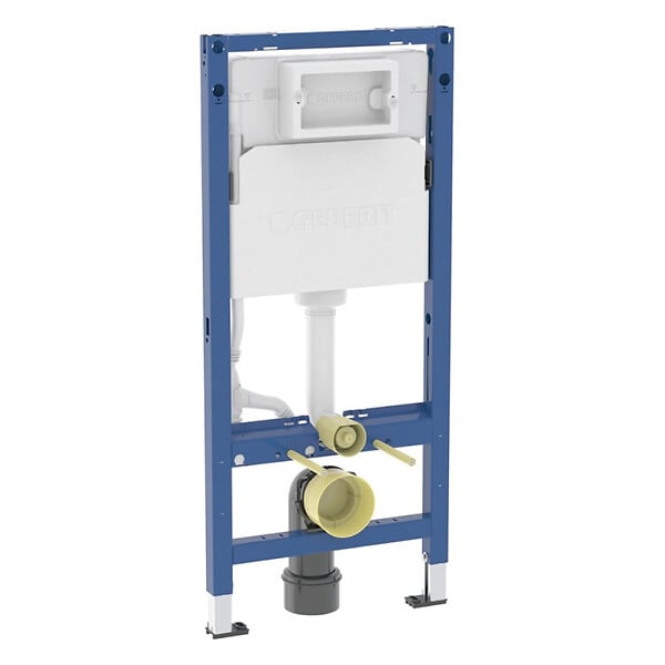 GEBERIT - Duofix pack WC bâti + WC suspendu sans bride Swiss Aqua Technologies avec abattant SoftClose + plaque (GEBSTBRWR05MAN-FR) - large