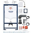 GROHE - Rapid SL Pack WC bâti-support + WC suspendu sans bride avec abattant SoftClose Ceramia + plaque (GRRCE14WT01FR-FS) - vignette