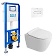 ROCA - Pack WC bâti-support + WC suspendu sans bride Ceramia PixL avec abattant SoftClose + plaque (ROCEPXWT01-FR) - vignette