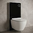 SWISS AQUA TECHNOLOGIES - Glass pack WC bâti-support avec plaque de commande + WC suspendu Ceramia sans bride avec abattant SoftClose (STGLBCEPXWT01-FR) - vignette