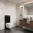 SWISS AQUA TECHNOLOGIES - Glass pack WC bâti-support avec plaque de commande + WC suspendu Ceramia sans bride avec abattant SoftClose (STGLBCEPXWT01-FR) - vignette