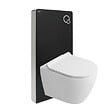 SWISS AQUA TECHNOLOGIES - Glass pack WC bâti-support avec plaque de commande + WC suspendu Ceramia sans bride avec abattant SoftClose (STGLBCEPXWT01-FR) - vignette