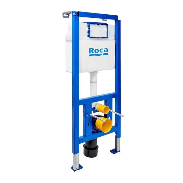 ROCA - Pack WC bâti-support + WC suspendu sans bride Ceramia avec abattant SoftClose + plaque (ROCE14BMT02-FR) - large