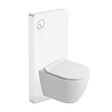 SWISS AQUA TECHNOLOGIES - Glass pack WC bâti-support avec plaque de commande + WC suspendu Ceramia sans bride avec abattant SoftClose (STGLWCCEPXWT01-FR) - vignette