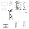 GEBERIT - Duofix UP100 Pack WC bâti + WC suspendu sans bride avec abattant SoftClose Ceramia + plaque blanche (GEBCE14WT02MAN-FR) - vignette
