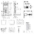 GEBERIT - Duofix pack WC bâti-support + WC suspendu sans bride Ceramia PixL avec abattant SoftClose + plaque (GECEPXWT04-FR) - vignette