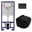 SWISS AQUA TECHNOLOGIES - Pack WC bâti-support + WC suspendu sans bride Ceramia PixL avec abattant SoftClose + plaque (STCEPXBMT02-FR) - vignette