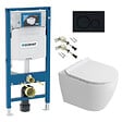 GEBERIT - Duofix pack WC bâti-support + WC suspendu sans bride Ceramia PixL avec abattant SoftClose + plaque (GECEPXWT06-FR) - vignette
