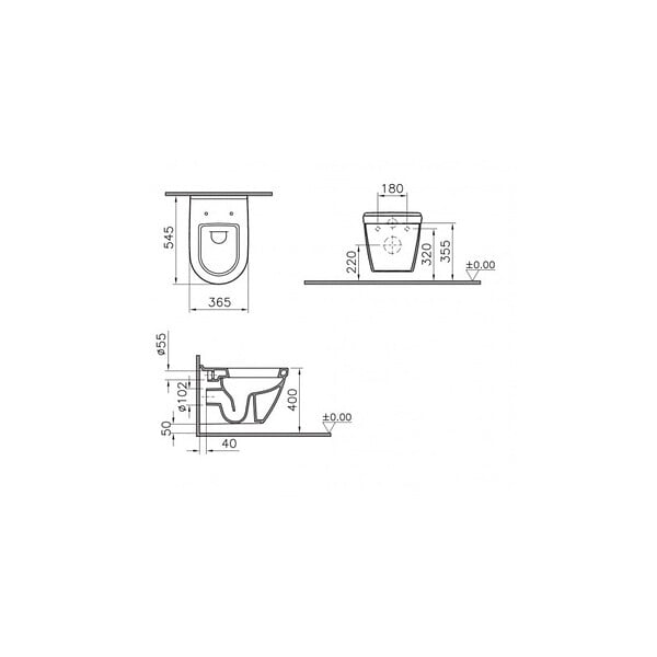 VILLEROY & BOCH - ViConnect Pro S Pack WC bâti Villeroy & Boch + Cuvette Vitra S50 + Abattant softclose + Plaque chrome (ViConnectS50-1-SP) - large