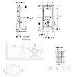GEBERIT - Duofix pack WC bâti-support + WC suspendu sans bride Ceramia avec abattant SoftClose + plaque (GEBCE14BMT01-FR) - vignette