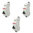ABB - Lot de 3 disjoncteurs automatiques Ph+N raccordement Rapide 10A-4,5Ka-ABB - vignette