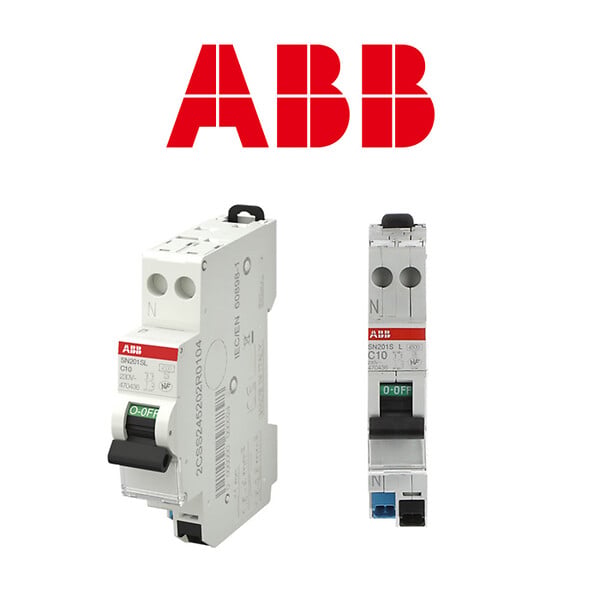ABB - Lot de 3 disjoncteurs automatiques Ph+N raccordement Rapide 10A-4,5Ka-ABB - large