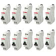 ABB - Lot de 10 disjoncteurs Ph+N raccordement Vis 20A-4,5Ka - Courbe  C-ABB - vignette