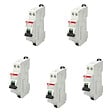ABB - ABB Lot de 5 disjoncteurs automatiques Ph+N raccordement Rapide 16A-4,5Ka - vignette