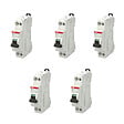 ABB - ABB Lot de 5 disjoncteurs Ph+N raccordement Vis 20A-4,5Ka - Courbe C - vignette