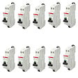 ABB - ABB Lot de 10 disjoncteurs automatiques Ph+N raccordement Rapide 10A-4,5Ka - vignette