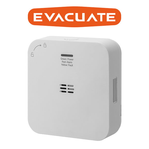 EVACUATE - EVACUATE Détecteur de CO interconnectable - Jusqu'à 40 appareils interconnectables - large