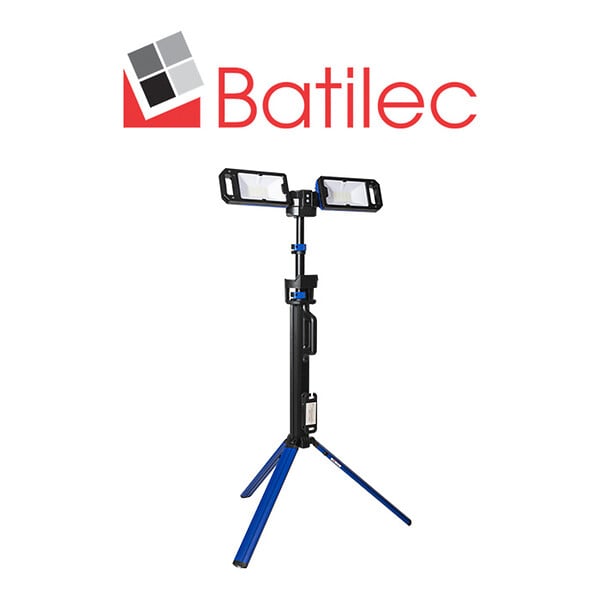 BATILEC - BATILEC Projecteur Trépied Rechargeable 5000 lm – Télescopique, Compact et Puissant - large