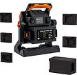 BATILEC - BATILEC Projecteur hybride chantier 4000lm batterie + câble 3m avec 5 adaptateurs - vignette