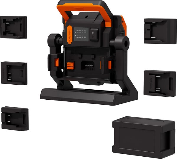 BATILEC - BATILEC Projecteur rechargeable 4000lm + adaptateurs, idéal pour chantier et travaux, puissant et pratique. - large