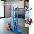 TECTAKE - Diable monte escalier 200 kg plateau pliable 6 roues étoile bleu en acier chariot transport escalier monte charge manuel 103x49x66 cm - vignette