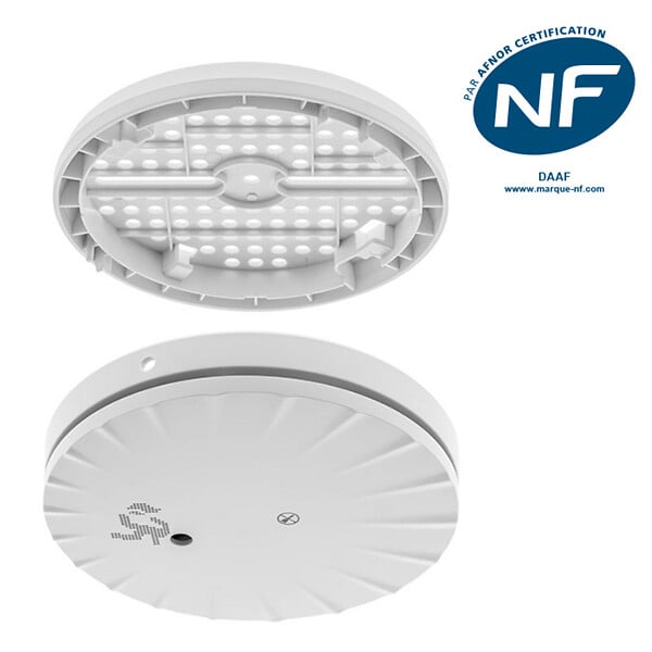 EVACUATE - EVACUATE Détecteur de fumée NF Slim avec support multi, autonomie et garantie 10 ans - large