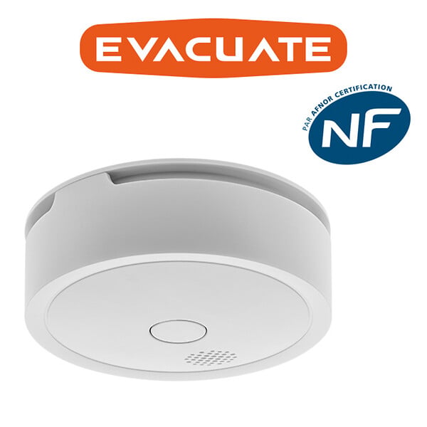 EVACUATE - Détecteur de fumée interconnecté - Autonomie 10 ans - Garantie 3 ans - Jusqu'à 40 appareils interconnectables-EVACUATE - large