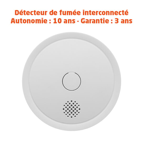 EVACUATE - Détecteur de fumée interconnecté - Autonomie 10 ans - Garantie 3 ans - Jusqu'à 40 appareils interconnectables-EVACUATE - large