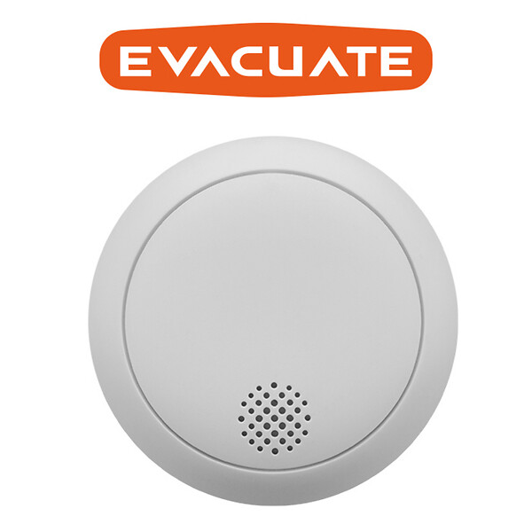 EVACUATE - EVACUATE Détecteur de fumée WIFI autonomie 5 ans garantie 3 ans, alerte smartphone - large