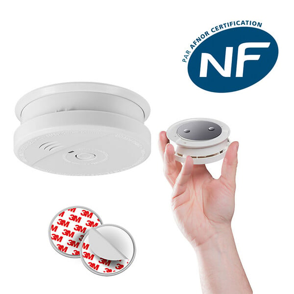EVACUATE - EVACUATE DAAF NF autonomie 5 ans + support magnétique garantie 3 ans Magnetik's (KNX) - large