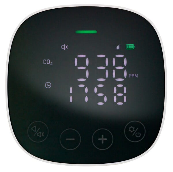 EVACUATE - EVACUATE Détecteur CO2 connecté écran LED : mesure la qualité de l'air - large