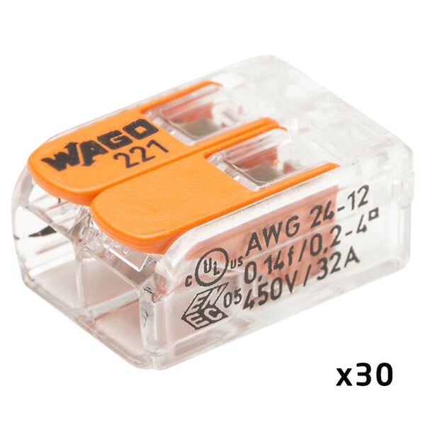 WAGO - WAGO Pot panaché de 100 bornes de connexion automatique 2, 3 et 5 entrées S221 - large